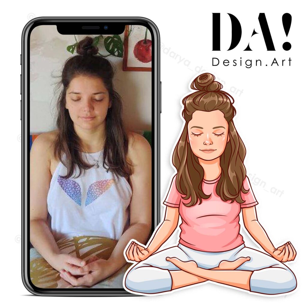 Личные портретные стикеры по фото на заказ