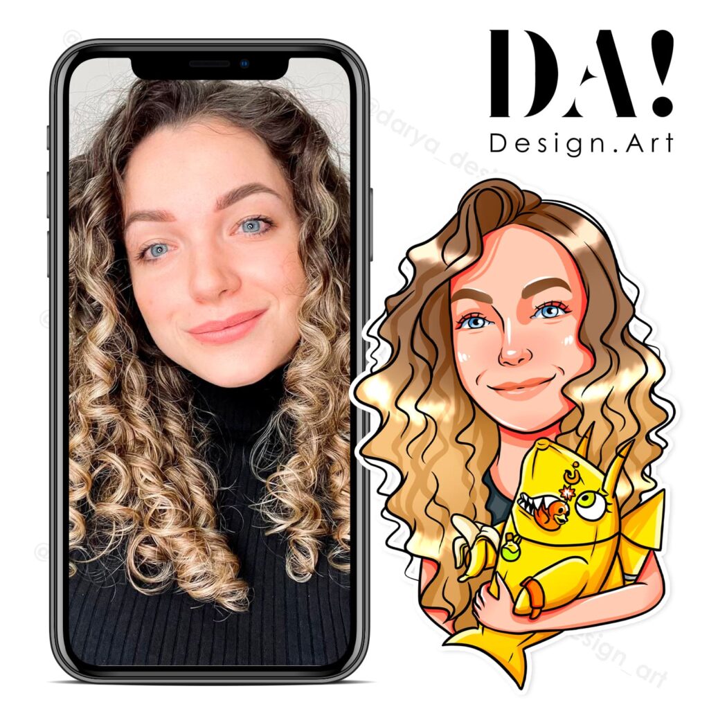 Личные портретные стикеры по фото на заказ