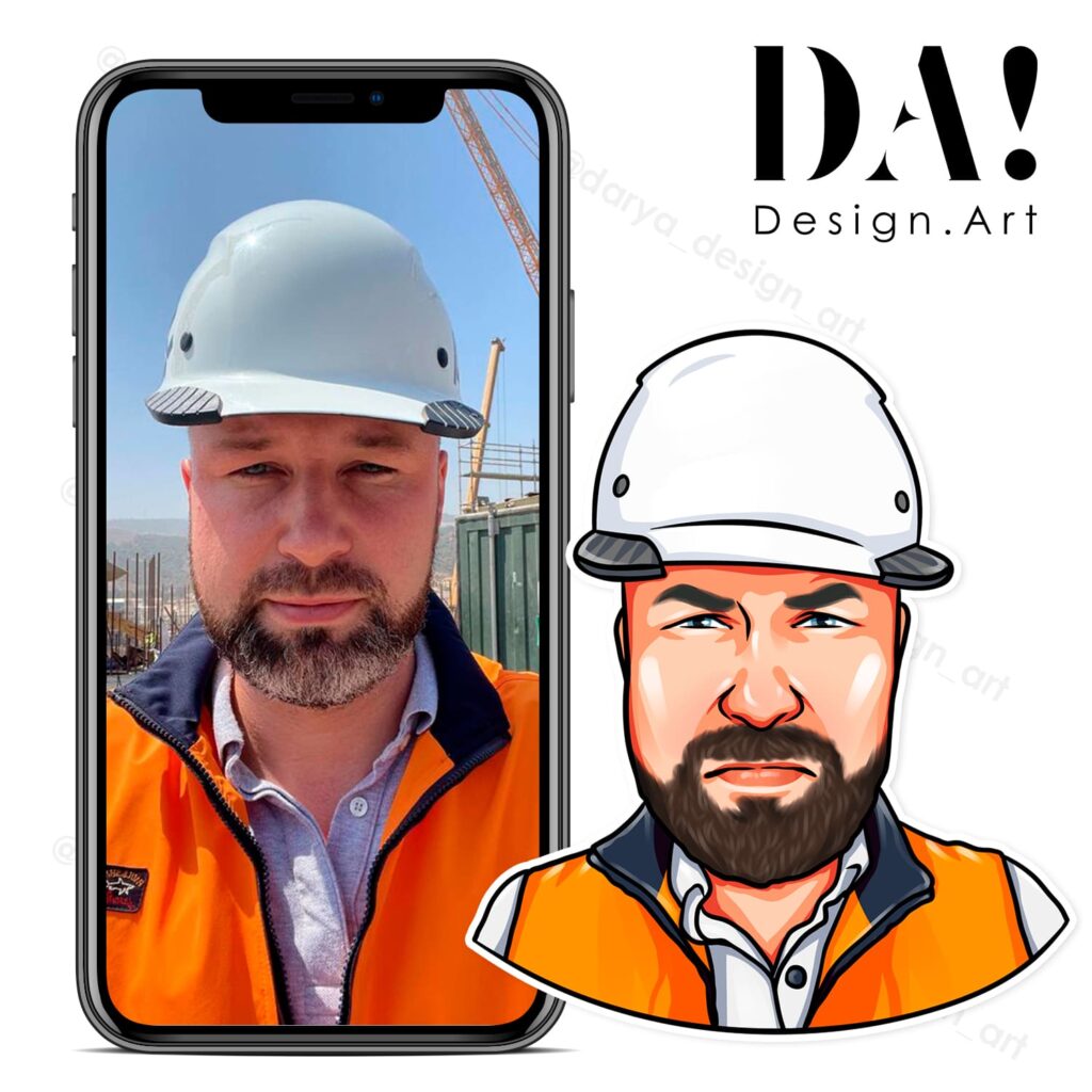 Личные портретные стикеры по фото на заказ