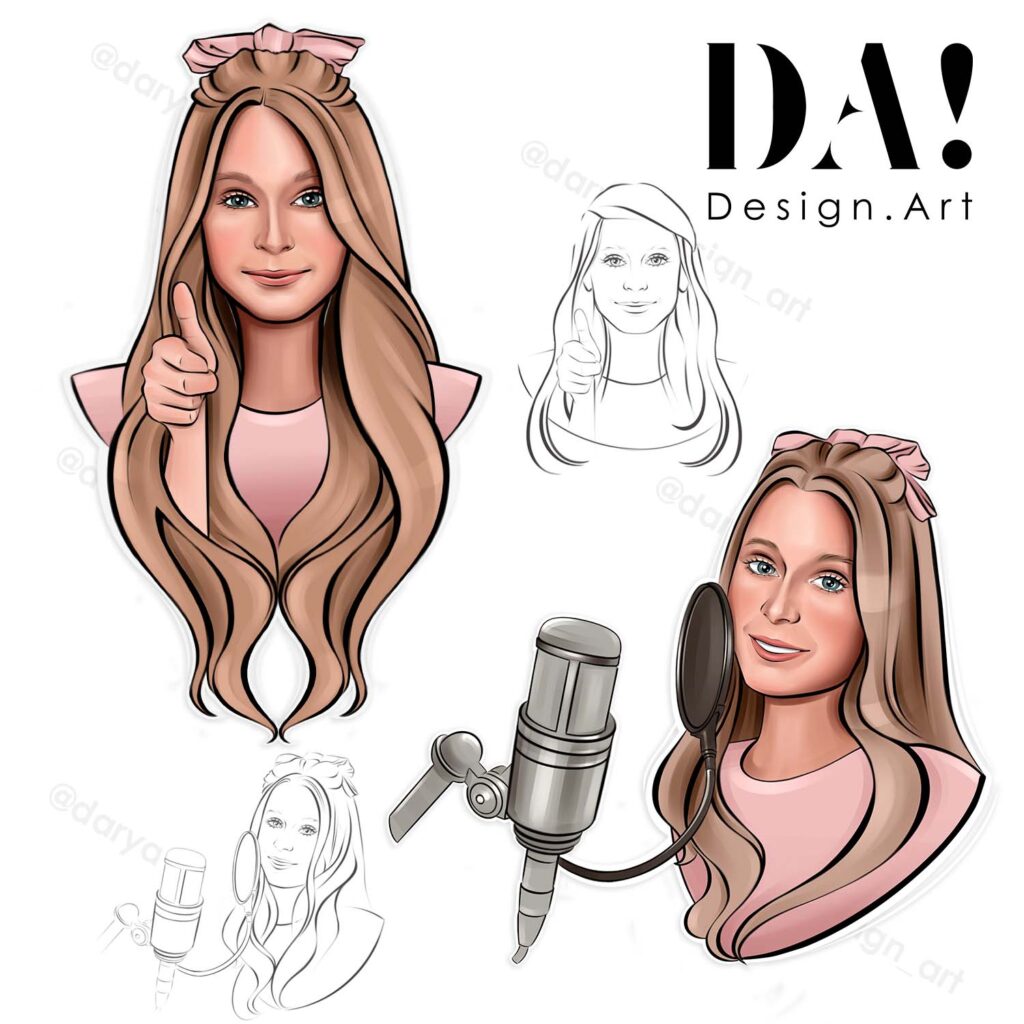 Персональные портретные стикеры по фото