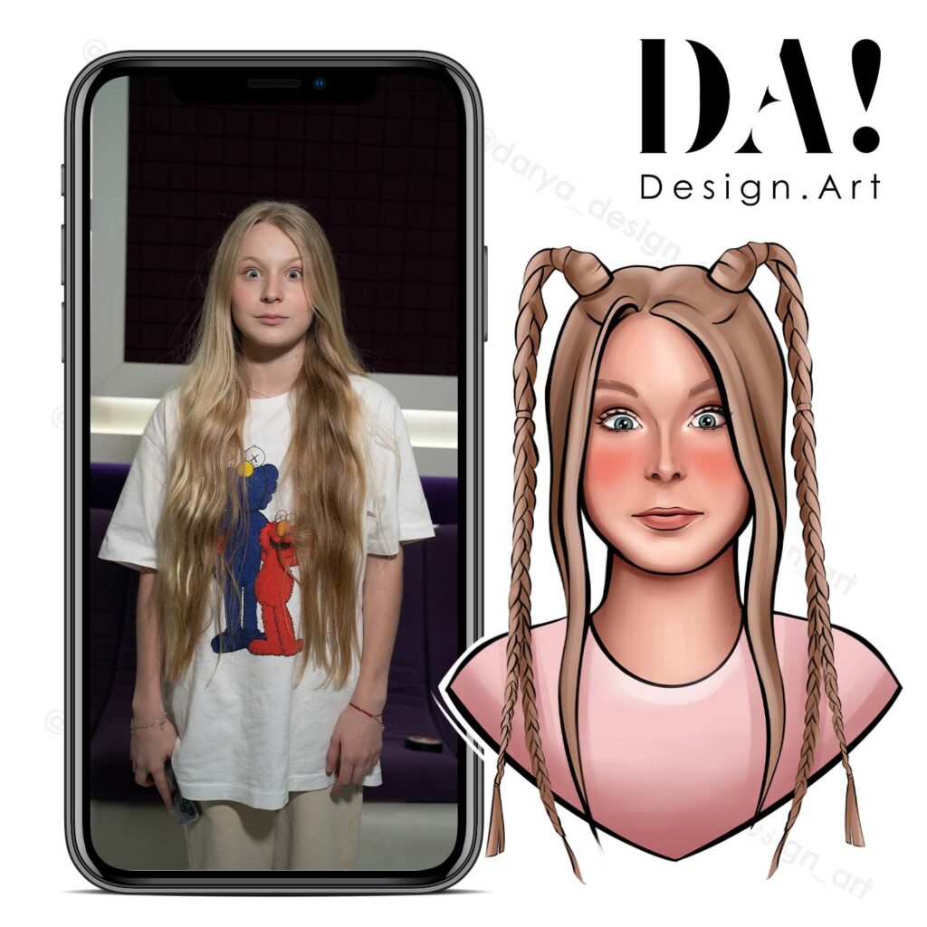 Персональные портретные стикеры по фото