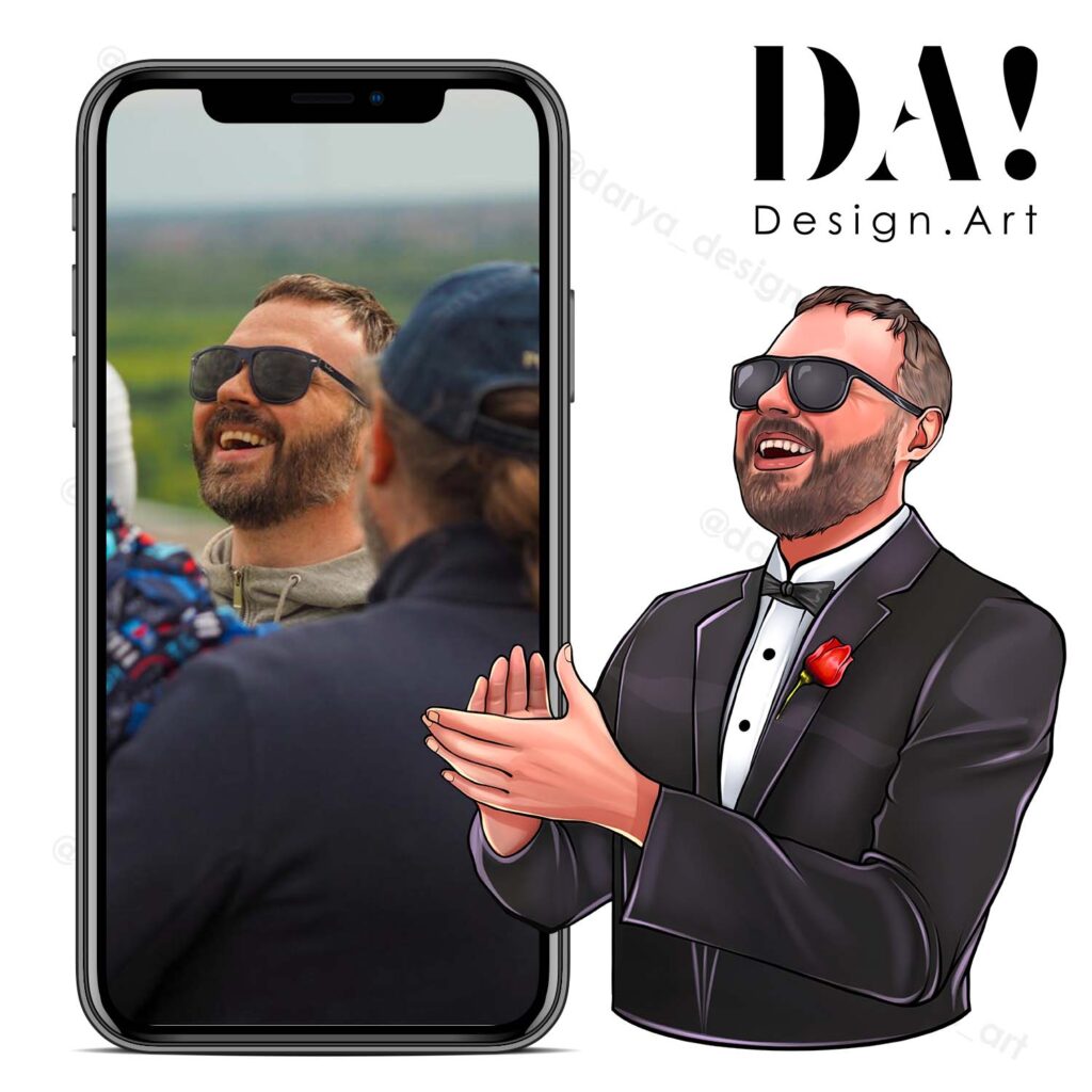 Персональные портретные стикеры по фото