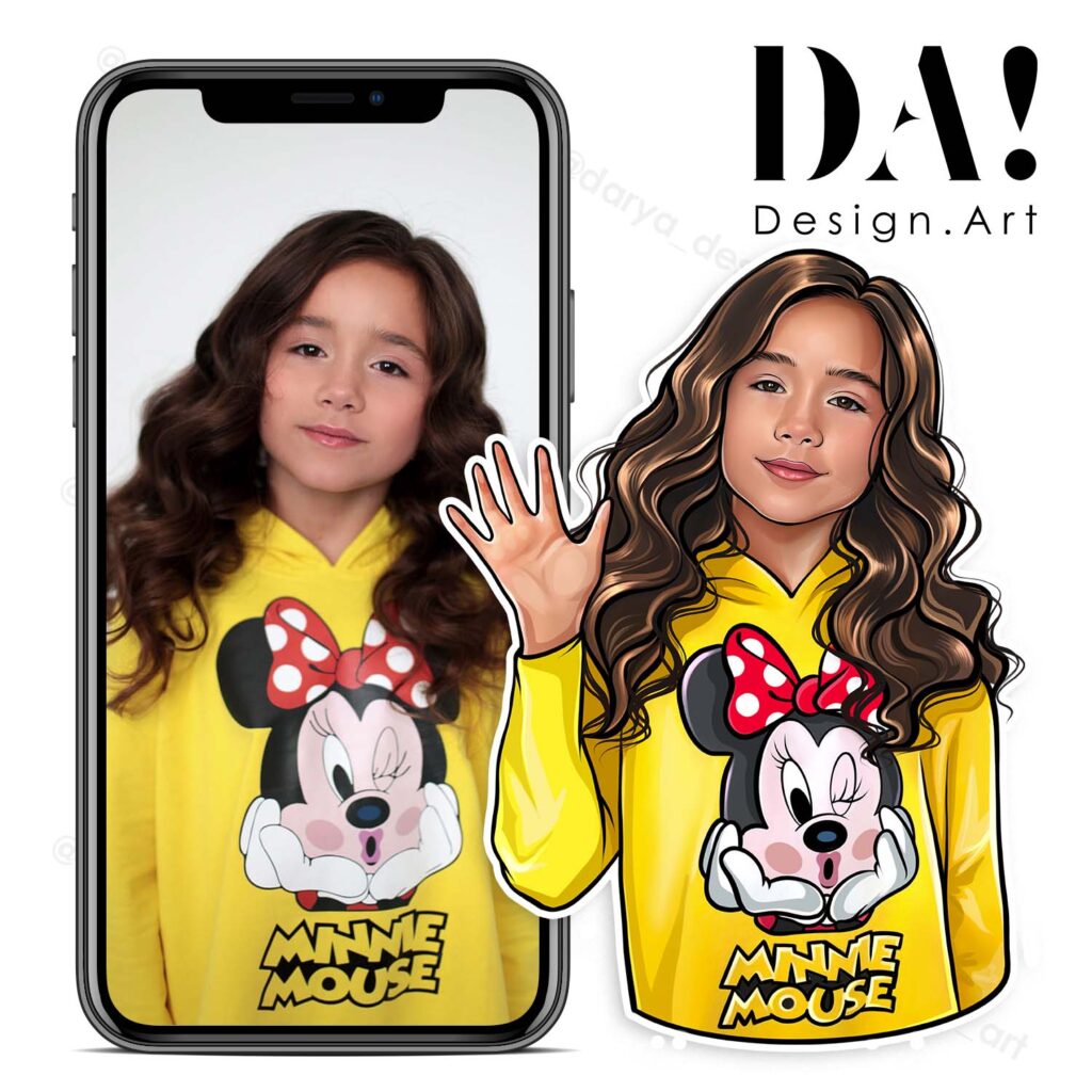 Персональные портретные стикеры по фото