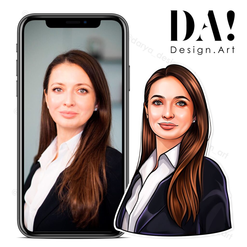 Персональные портретные стикеры по фото