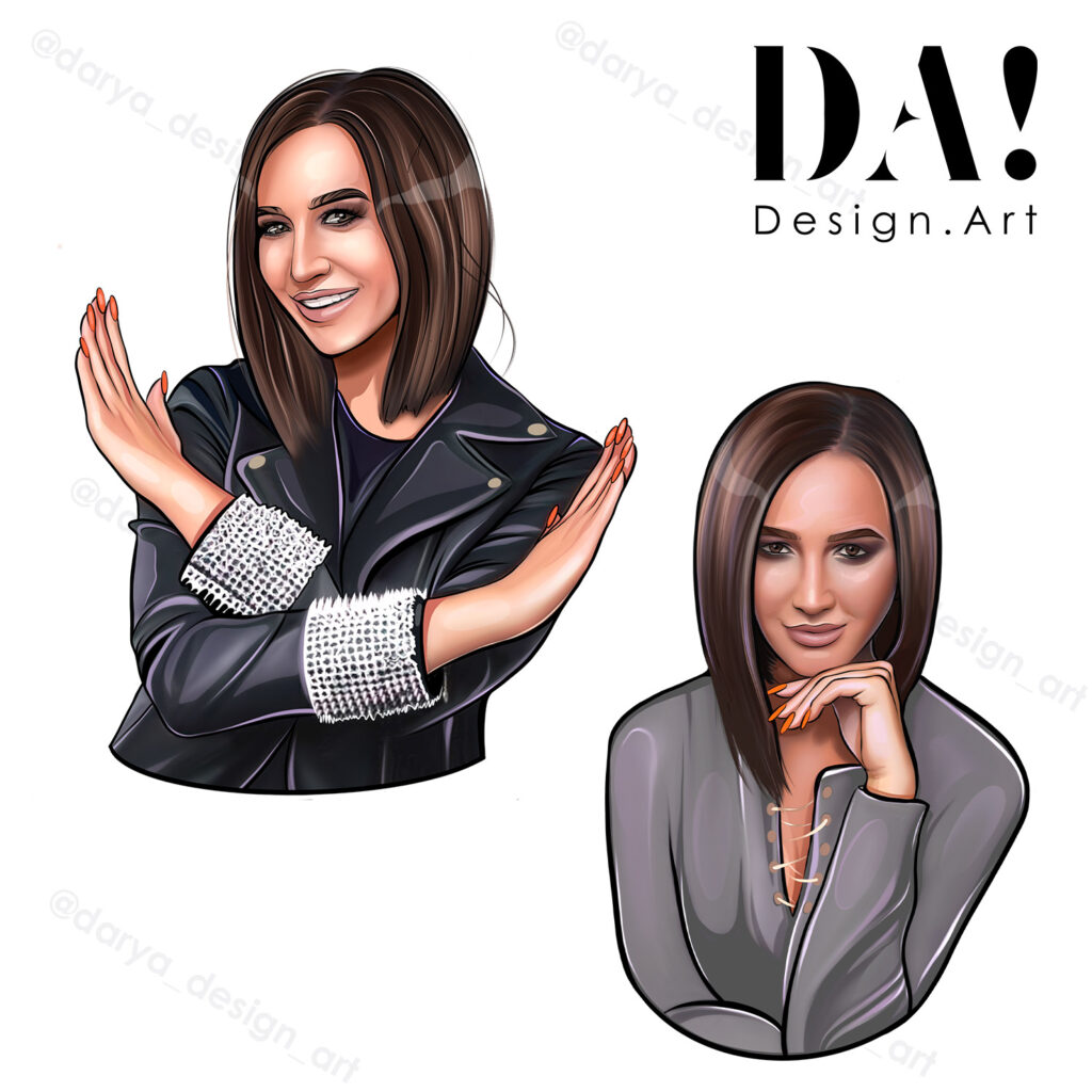 Персональные портретные стикеры по фото