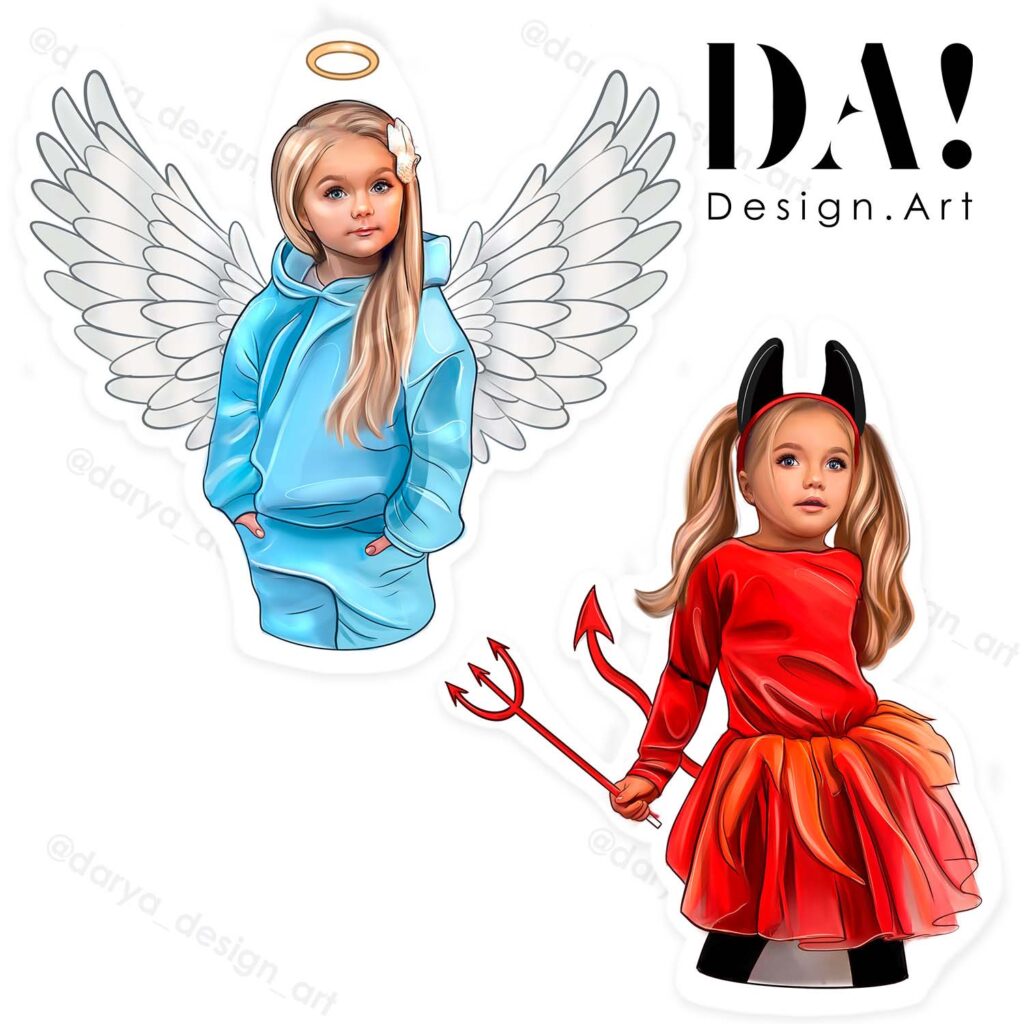 Персональные портретные стикеры по фото