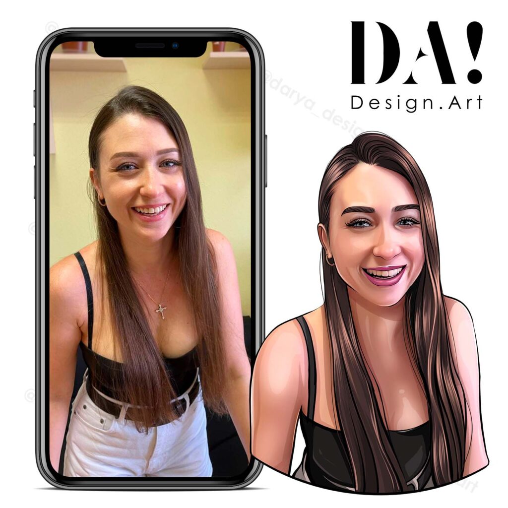 Персональные портретные стикеры по фото