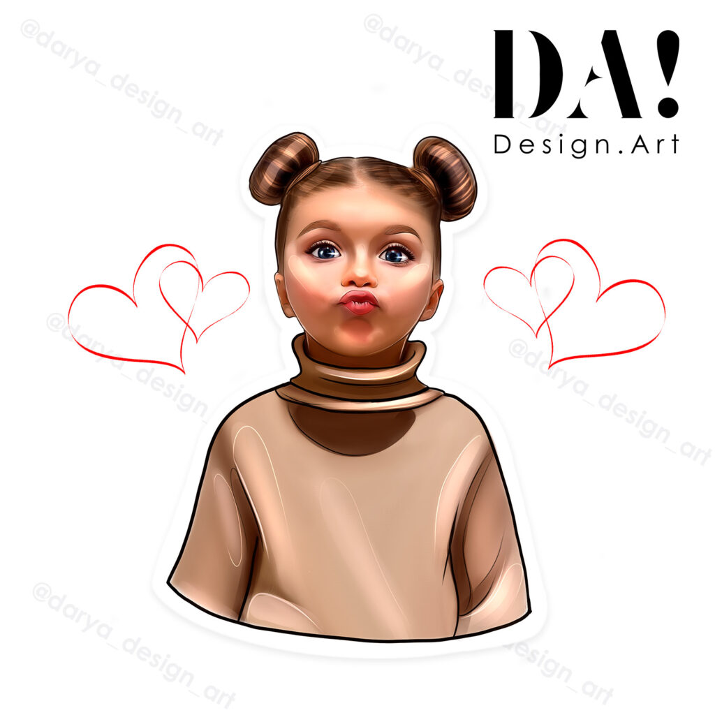 Персональные портретные стикеры по фото