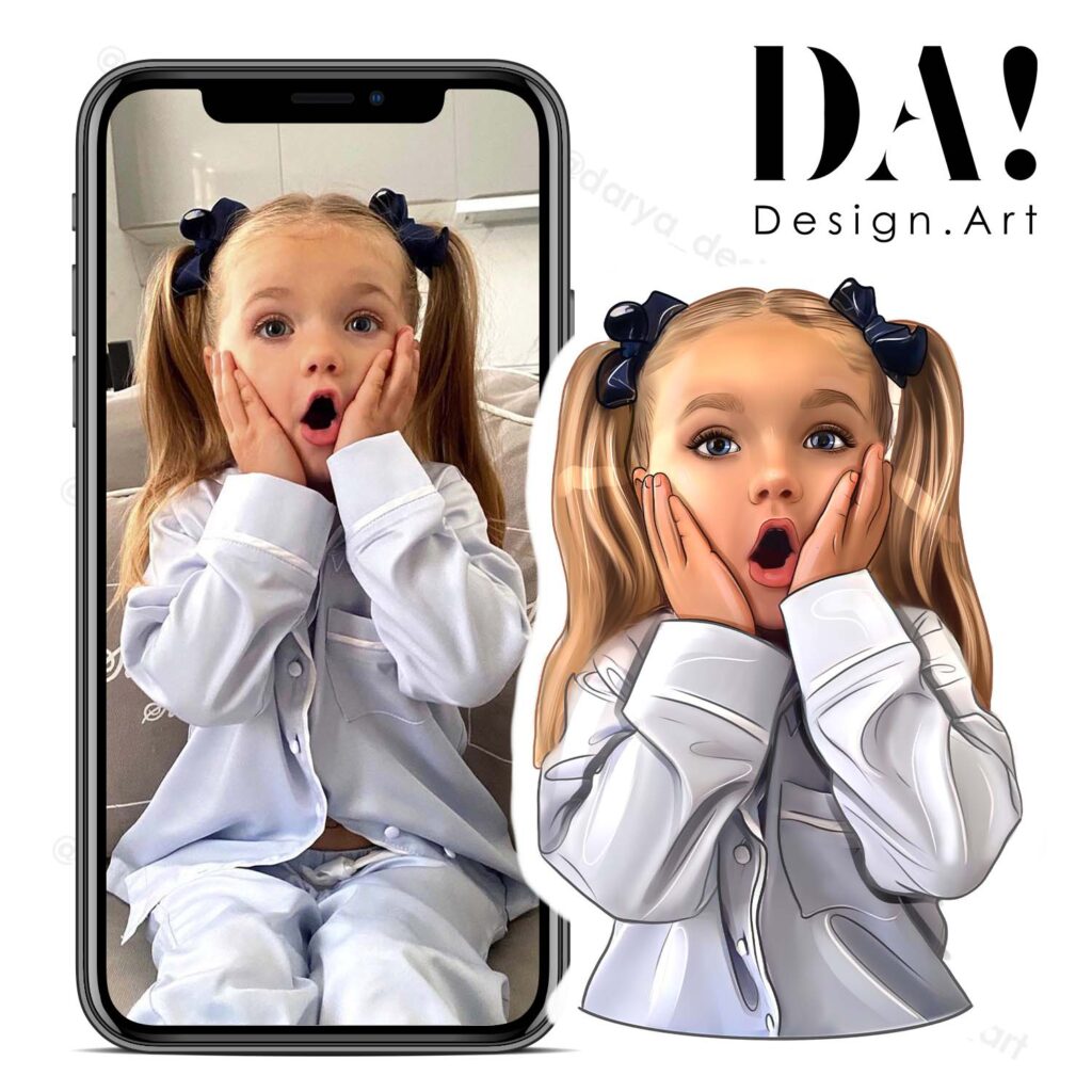 Персональные портретные стикеры по фото