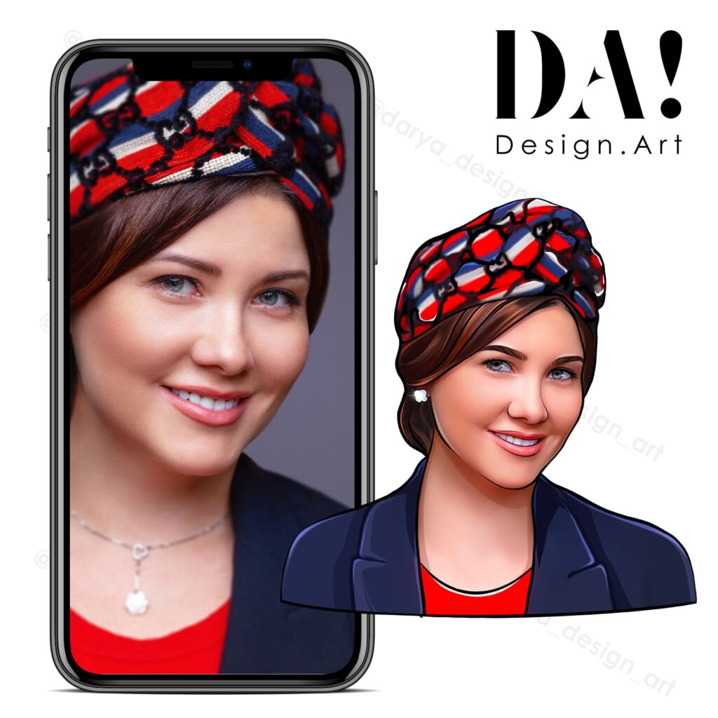 Персональные портретные стикеры по фото