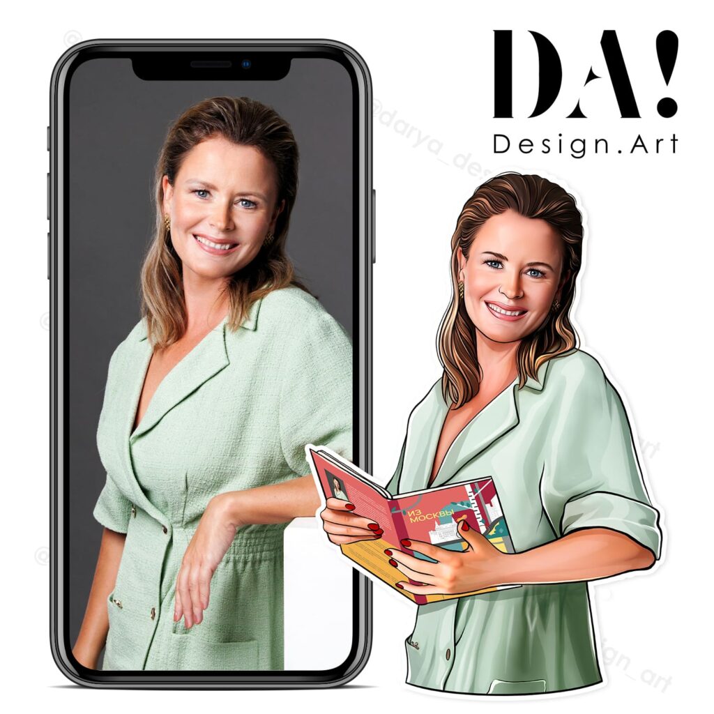 Персональные портретные стикеры по фото