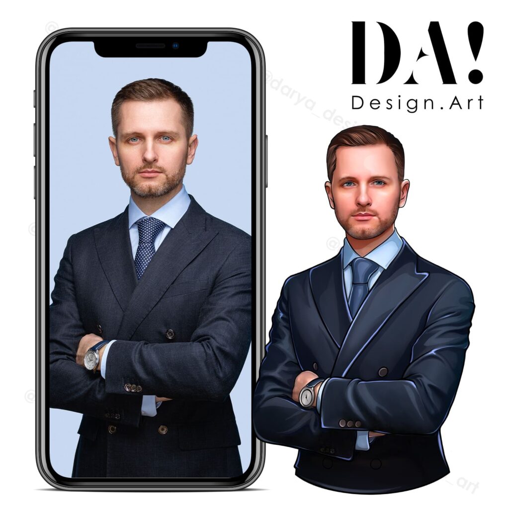 Персональные портретные стикеры по фото