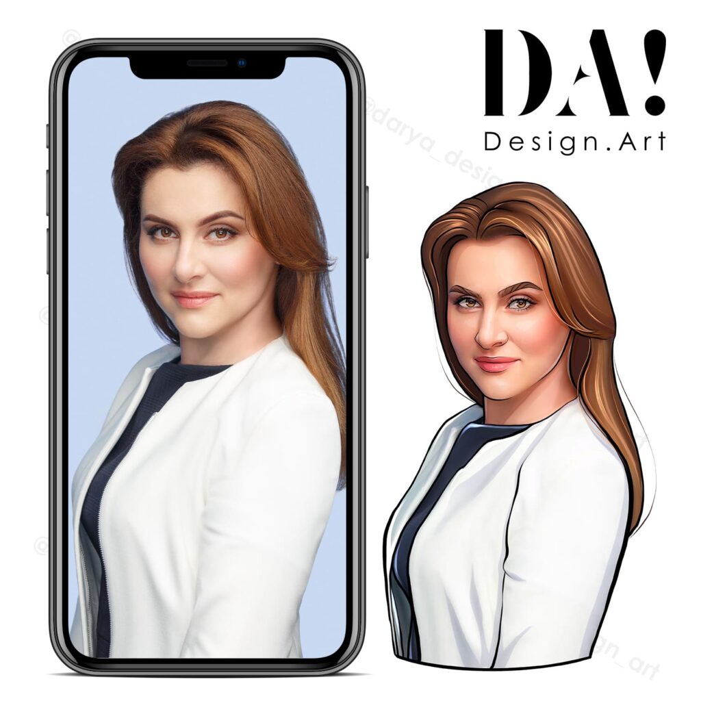 Персональные портретные стикеры по фото