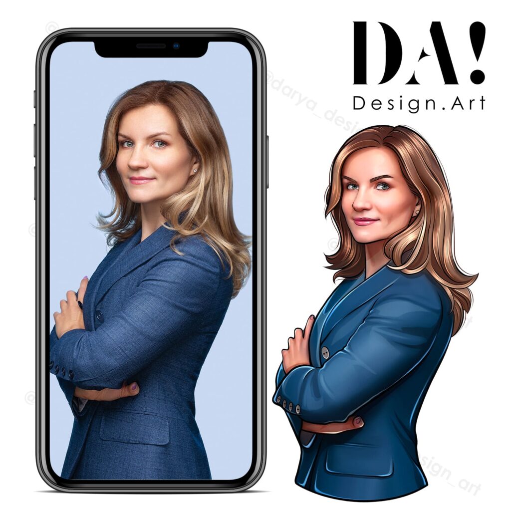 Персональные портретные стикеры по фото